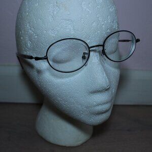Unbranded Y2K/2000s Black Metal Oval Eyeglasses Frames